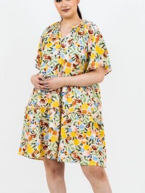 Yellow floral dress